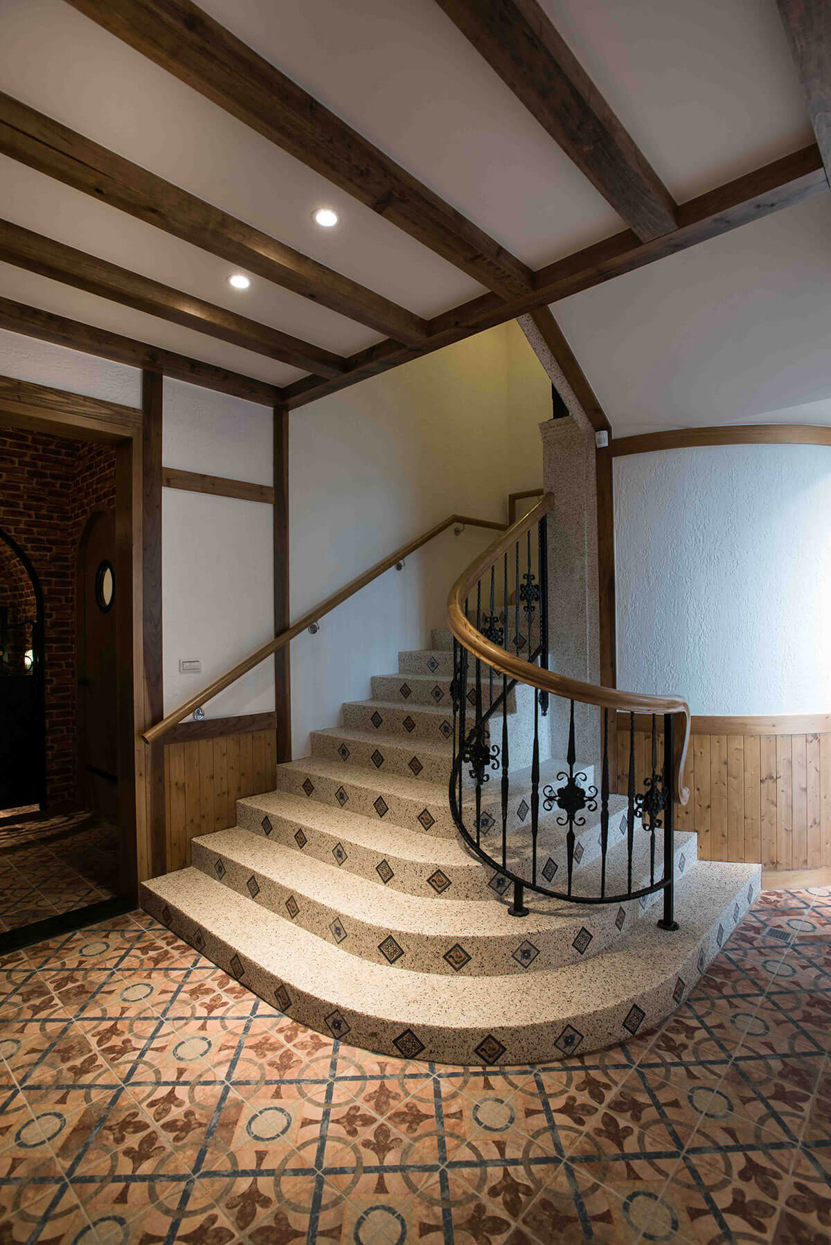 鄉村別墅設計的小石子階梯