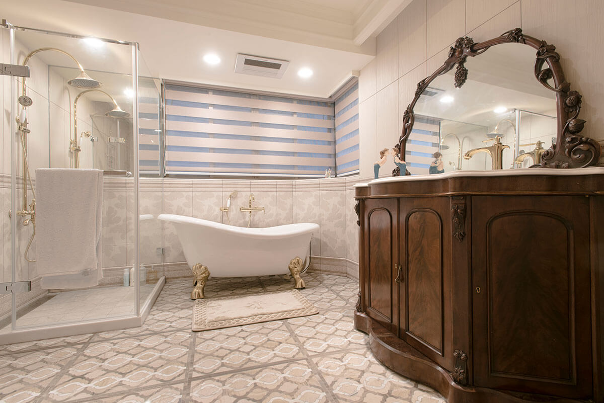 歐式別墅設計的衛浴空間